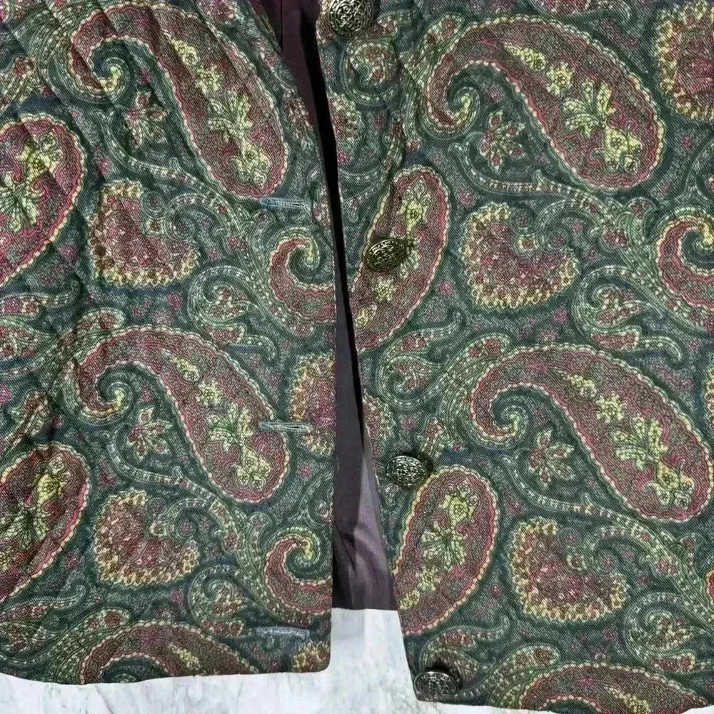Gregge Petite Women's Blazer Jacket Paisley Vintage - Picture 3 of 6